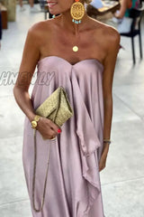 Hnewly - Fashion Solid Patchwork Strapless Straight Dresses(4 Colors) Dresses/Party Dresses