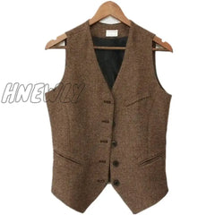 Hnewly Fashion Women’s Outer Retro Woolen Short Casual Vest