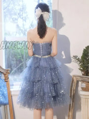 Hnewly Girls Princess Glitter Skirts Evening Dress Super Immortal Bridesmaid Costume For Starlight