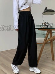 Hnewly Gray Sweatpants For Women Autumn New Baggy Fashion Oversize Sports Pants Balck Trousers