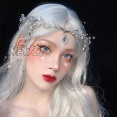 Hnewly Handmade Crystal Headbands For Women Crown Bridal Party Elf Hair Accessories Wedding Tiara