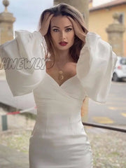 Hnewly High Quality Women Summer Dress Sexy Bodycon V Neck Satin House Of Cb Elegant Prom Wedding