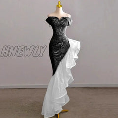Hnewly Host Evening Dress Luxury Party Sexy Skirt Bare Chest And Sleeveless Bridal Toast Pink