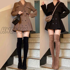 Hnewly Hot New Design Korean Style High Street Womens Fashion Cute Elegant Office Lady Double