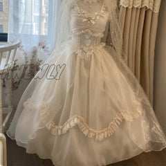 Hnewly Japan Sweet Lolita Princess Party Dresses Women Victorian Vintage Jsk Dress Girl Gothic