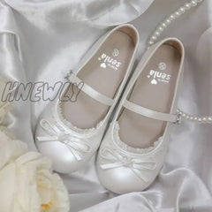 Hnewly Japanese Style Cosplay Lolita Sweet Girls Shoes Kawaii Princess Victoria Bow Round Head