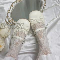 Hnewly Japanese Style Cosplay Lolita Sweet Girls Shoes Kawaii Princess Victoria Bow Round Head