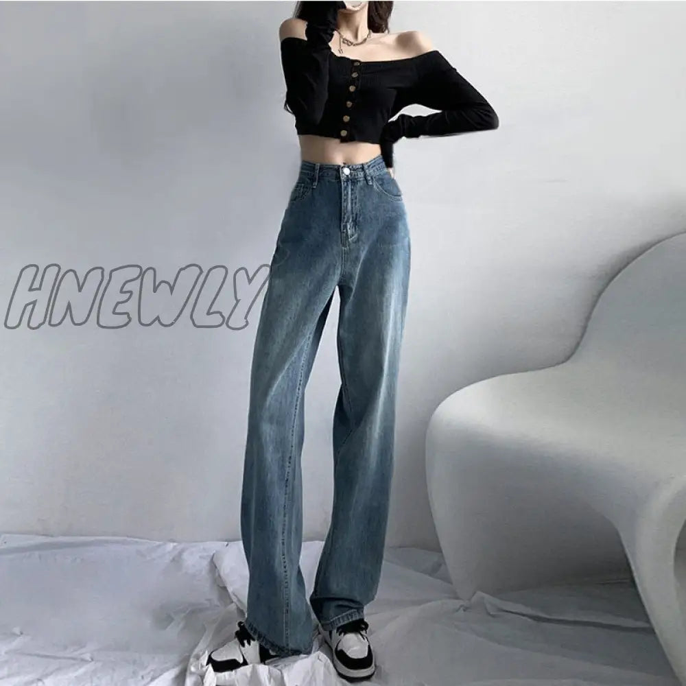 Hnewly Jeans Wide Leg Pants Women’s High Waist For Women Spring And Summer Y2K Female Show Thin