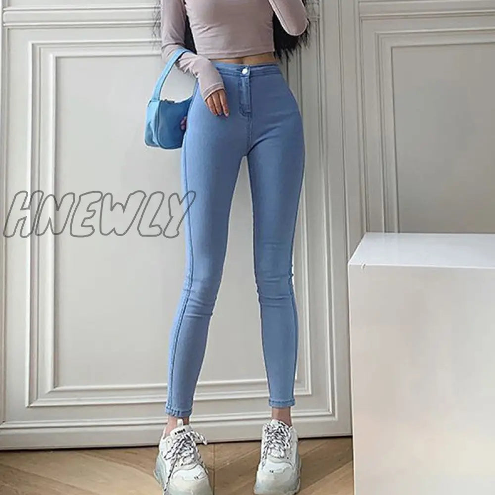 Hnewly Jeans Women’s Pencil Pants 2024 Summer Buttock Lifting Slim Small Foot Elastic Large Size