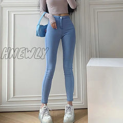 Hnewly Jeans Women’s Pencil Pants 2024 Summer Buttock Lifting Slim Small Foot Elastic Large Size