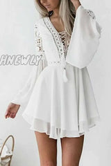 Hnewly - Lace Mini Dress (2 Colors) Dresses