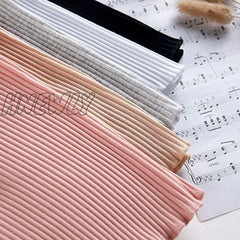 Hnewly Ladies Women Summer Safety Pants Thread Ribbed Striped Seamless Stretchy Underpants Solid