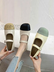 Hnewly - Leisure Fashion Contrast Color Split-Joint Flat Heel Loafer Shoes