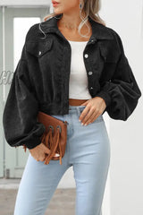 Hnewly - Light Blue Street Solid Rivets Turndown Collar Outerwear Coats Blazer & Jacket