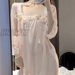 Long Sleeved Nightgown For Women Spring And Summer Palace Princesses Retro Lace Sweet Home Clothes