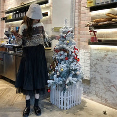 Hnewly Long Tulle Midi Skirts Womens Autumn Elastic High Waist Mesh Tutu Pleated Female Black White