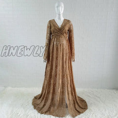 Hnewly Maternity Dress For Photoshoot Boho Style Lace Maternity Dress For Photography Outfit Maxi