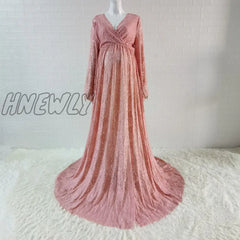 Hnewly Maternity Dress For Photoshoot Boho Style Lace Maternity Dress For Photography Outfit Maxi