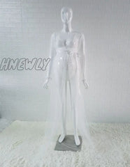 Hnewly Maternity Dress For Photoshoot Stereo Pearl Maternity Dress For Photography Tulle Outfit