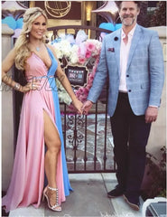 Hnewly Maternity Dress Trailing Maternity Dresses For Photo Shoot Beach Pink And Blue Stitching