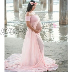 Hnewly Maternity Dresses For Photo Shoots Chiffon Pregnancy Dress Photography Props Maxi Gown