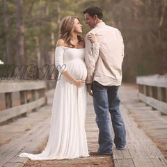 Hnewly Maternity Dresses For Photo Shoots Chiffon Pregnancy Dress Photography Props Maxi Gown