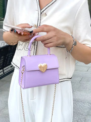 Hnewly - Minimalist Flap Satchel Bag Women Satchels Purple Women-Satchels