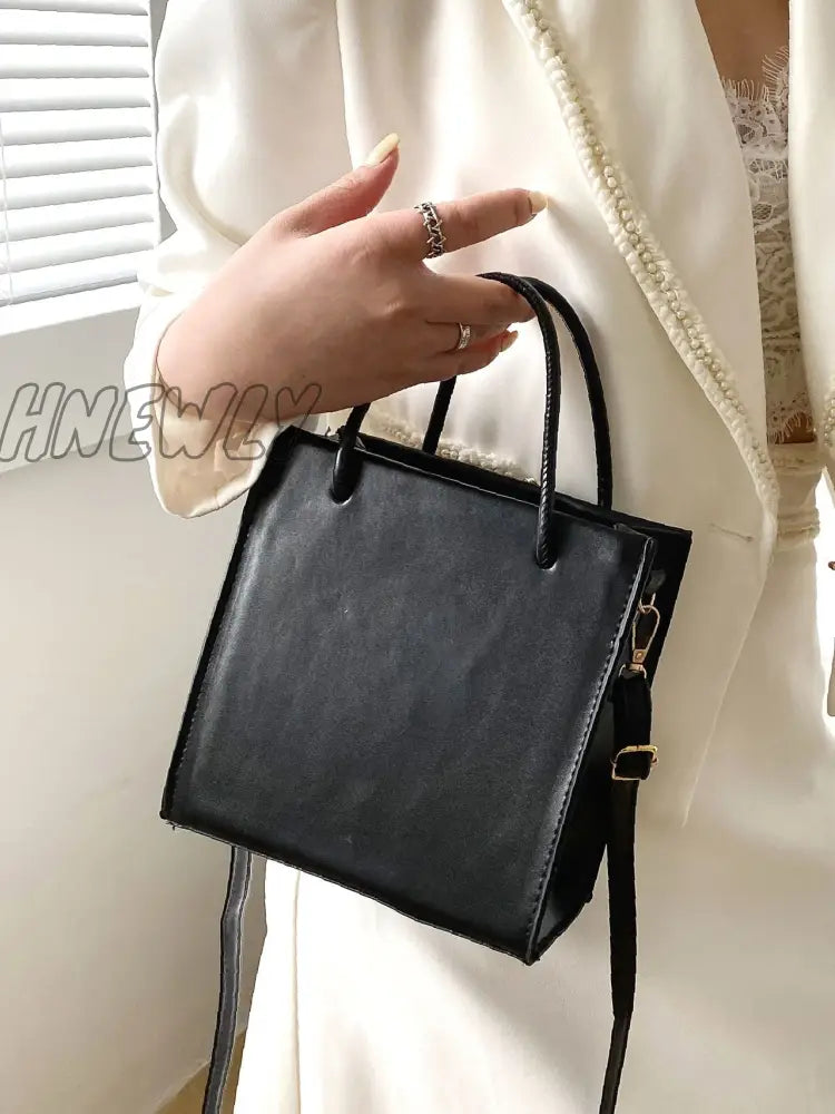 Hnewly - Minimalist Satchel Bag Women Satchels Black Women-Satchels