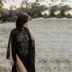 Hnewly New Black Lace Maternity Dresses For Photo Shoot Sexy Fancy Pregnancy Dress Photography Prop