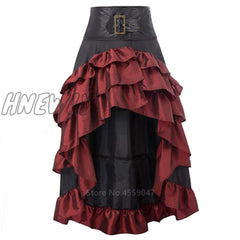 Hnewly New Halloween Costumes For Women Adult Medieval Dress Vintage Renaissance Ruffle Skirt