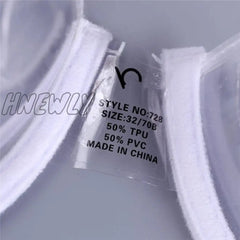 Hnewly New Transparent Bra Sexy Women 3/4 Cup Clear Push Up Bra Ultra-Thin Strap Invisible Bras