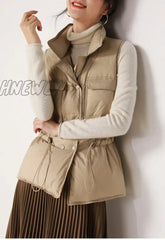 Hnewly New White Duck Down Vest Coat Sleeveless Light Women Bodywarm Windproof Lightweight Warm