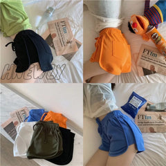 Hnewly New Women Short Pant Casual Lady All-Match Loose Solid Soft Cotton Summer Leisure Female