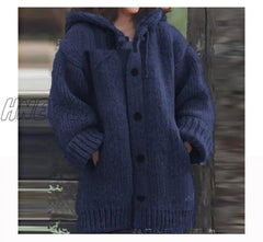 Hnewly New Women’s Cardigans Sweater Coat Warm Coats Loose Wool Knitted Autumn Winter Women Long