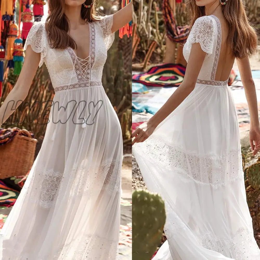 Hnewly New Year Chrismas White Dresses For Female Clothes Summer Sexy Backless Women Dress Party