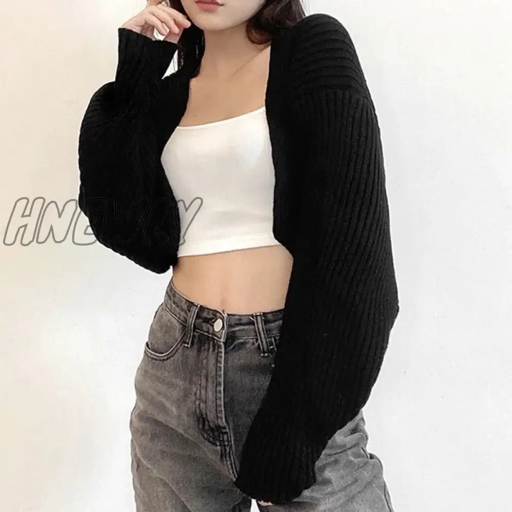 Hnewly Open Front Solid Color Womenbolero Shrug Cardigan Cropped Casual Bolero For Everyday Date