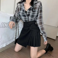 Xpqbb Pleated Skirt For Women Summer 2024 New Elegant High-Waisted A-Line Skirts Female Fashion