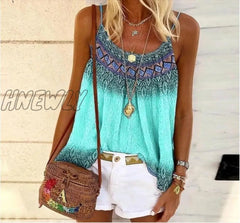 Hnewly Plus Size 5Xl Blouse Women Tank Top New Leisure Casual Shirt Ladies Summer Shirt Sleeveless