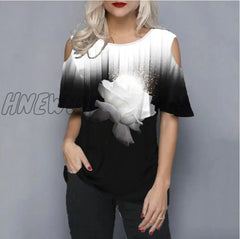 Hnewly Plus Size 5Xl Women Female Blouse Shirt Loose Casual Ladies Tee New Summer Street Hipster