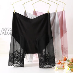 Hnewly Plus Size Shorts Under Skirt Sexy Lace Anti Chafing Thigh Safety Ladies Pants Underwear