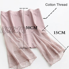 Hnewly Plus Size Shorts Under Skirt Sexy Lace Anti Chafing Thigh Safety Ladies Pants Underwear