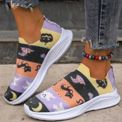 Hnewly - Purple Casual Sportswear Daily Patchwork Printing Round Comfortable Out Door Shoes Shoes