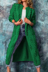 Hnewly - Red Casual Solid Cardigan Outerwear Coats