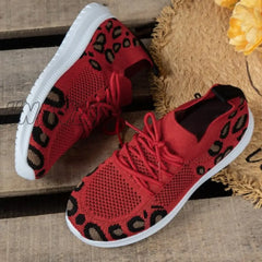Hnewly - Red Casual Sportswear Daily Patchwork Frenulum Round Comfortable Shoes Shoes Sneakers