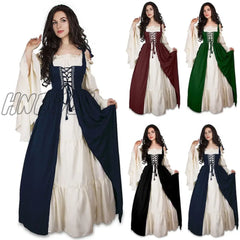 Hnewly S-6Xl Medieval Punk Dress Cosplay Halloween Costumes Women Palace Carnival Party Disguise