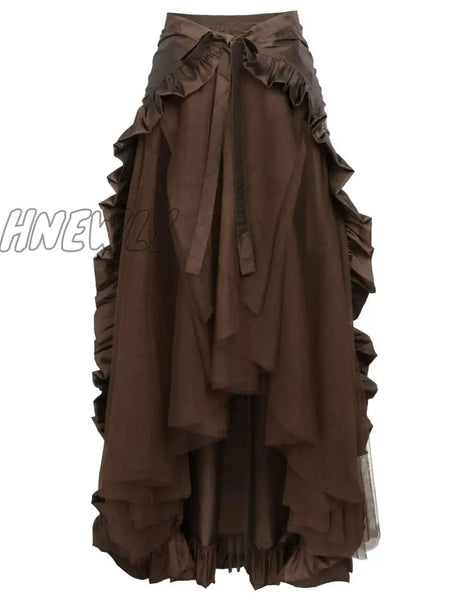 Scarlet Darkness Gothic steampunk-rok voor dames, Victoriaanse rok met