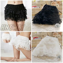 Hnewly Sexy Multilayer Lace Shorts Women Summer Ribbons Ruffles Elastic Waist Cake Cute Bottoming