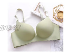 Hnewly Sexy One-Piece Bra Women Wireless Breathable Underwear Gather Push Up Simple Lingerie