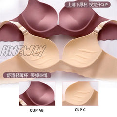 Hnewly Sexy One-Piece Bra Women Wireless Breathable Underwear Gather Push Up Simple Lingerie
