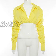 Hnewly Sexy Puff Sleeve Short T Shirt Women Fashion Slim Crop Top Female White Casual Party Club